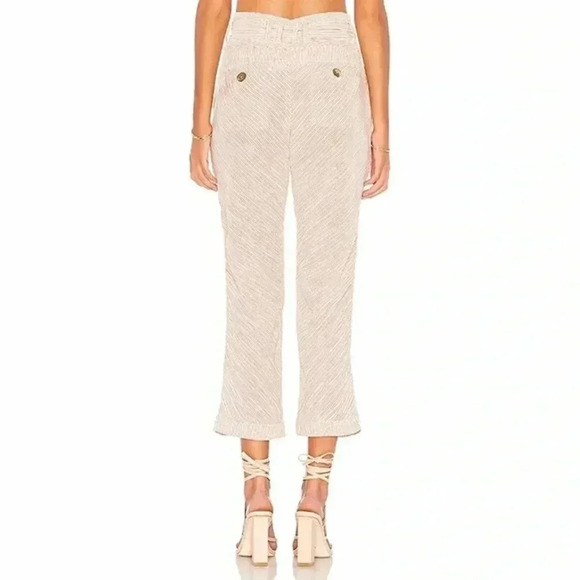 FREE PEOPLE 2 Rumors Yarn Dye Harem Pants in Canvas Combo • Natural Cream - Picture 5 of 16